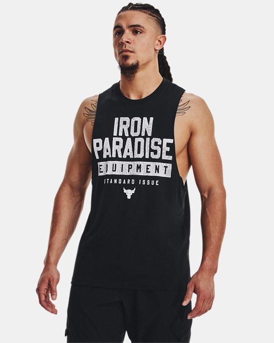 Men's Project Rock Iron Muscle Tank in Black image number 0